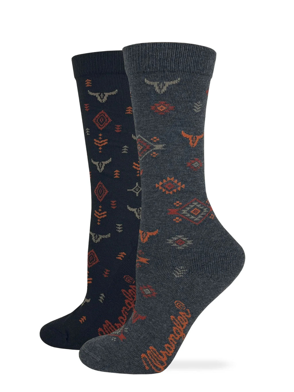 Wrangler Seamless Toe Angora Aztec Knee High Blue Denim Socks Made in USA 6-9 Wrangler Seamless Toe Angora Aztec Knee High Blue Denim Socks Made in USA 6-9