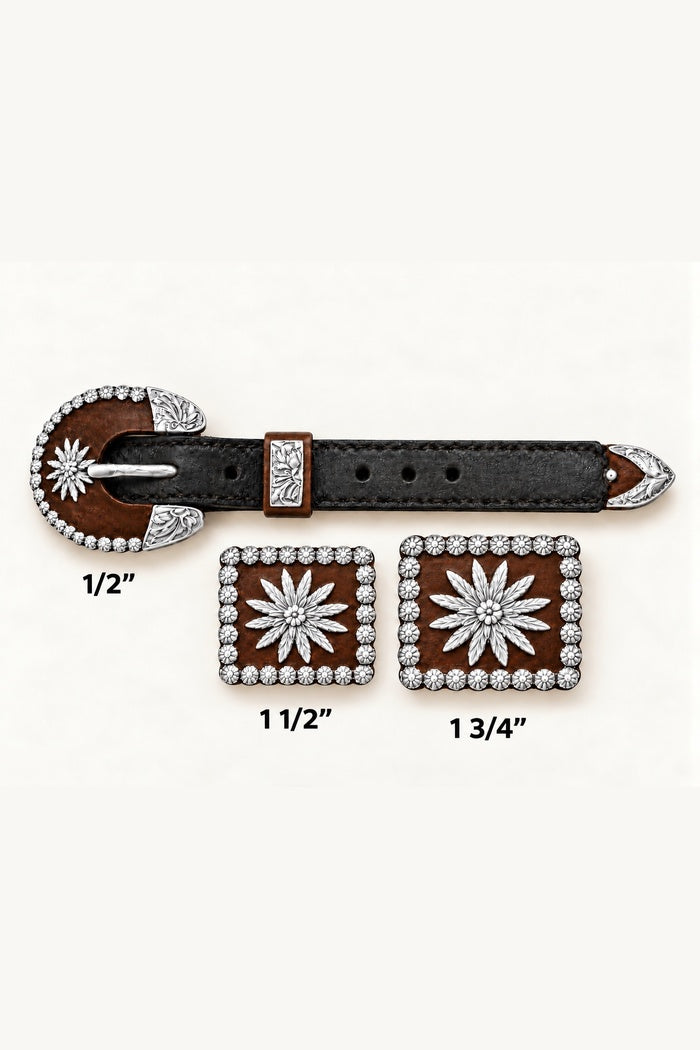 SIERRA FLOWER WITH SQUARE SIERRA FLOWER CONCHOS