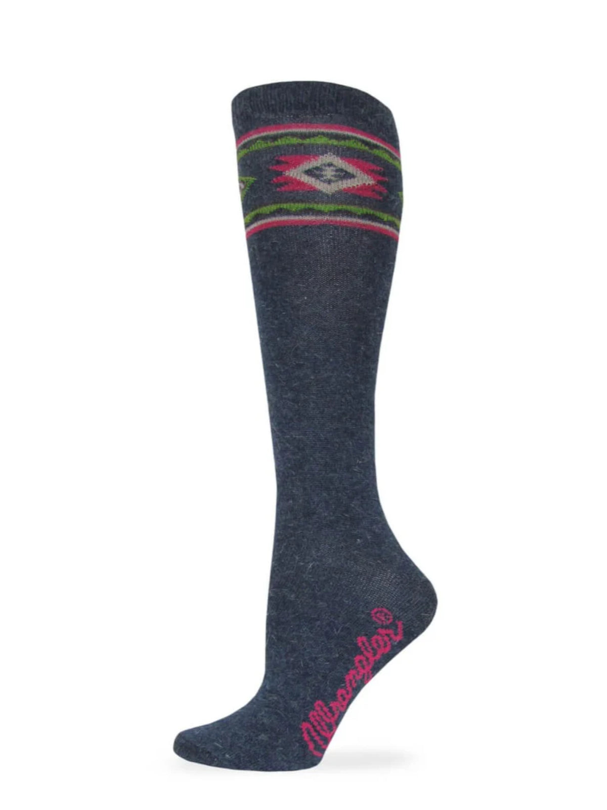 WRANGLER LADIES ANGORA AZTEC KNEE HIGH SOCKS